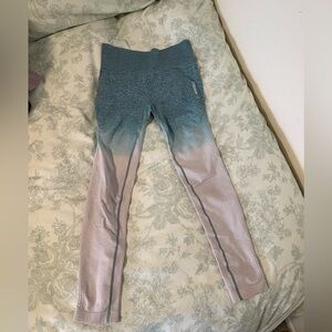 Gymshark Blue and Gray Ombre Leggings